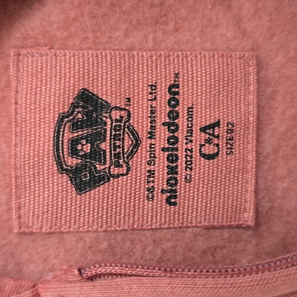 NICKELODEON BRAND MAUVE PAW PATROL FRONT ZIPPER HOODED JACKET SIZE 1-2 YEAR OLD - Picture 10 of 13